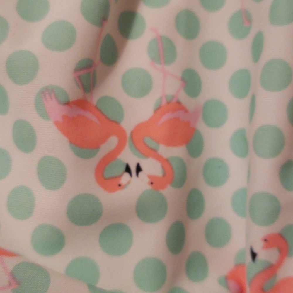 Adorable Flamingo Polka Dot Swimsuit - Picture 2 of 9